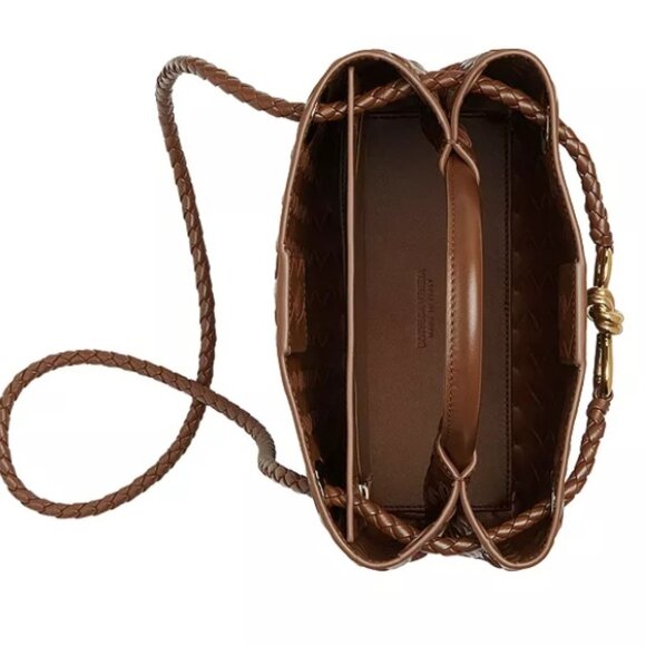 New Bottega Veneta Brown Small Andiamo Top Handle Bag - Picture 4 of 8